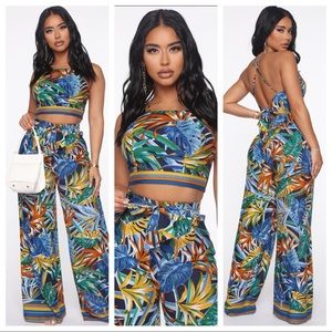 Fashion Nova Tropical Pant Set